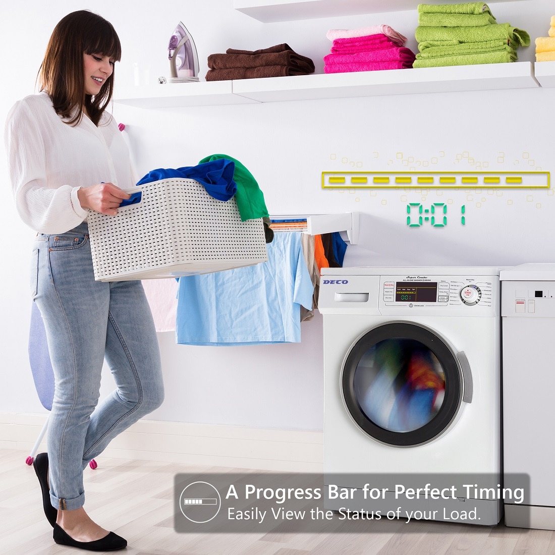 DECO 1.57 cu. ft. Gold High Efficiency Vented / Ventless Electric All